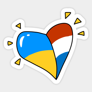 the Netherlands loves Ukraine. Sticker